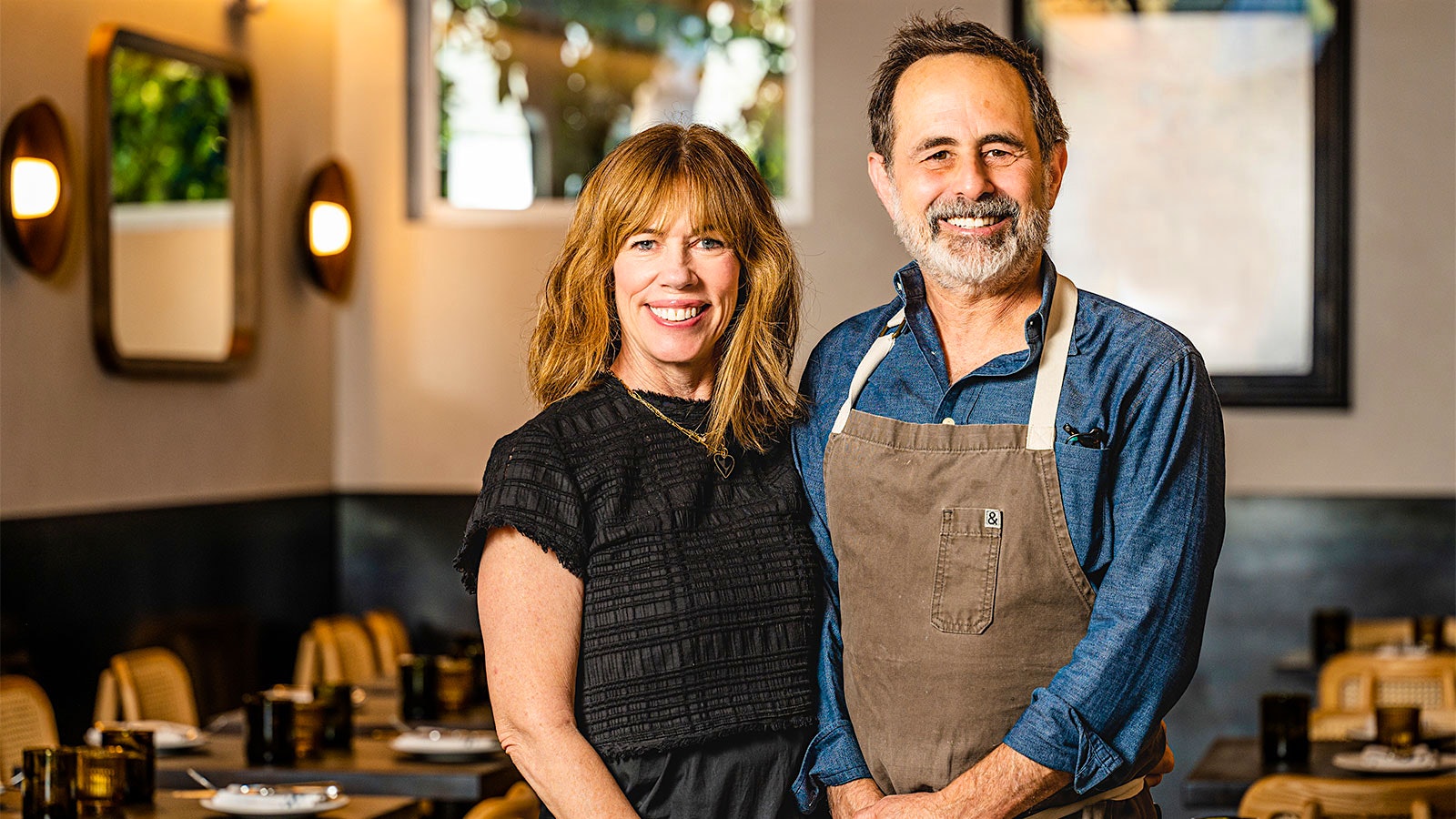  Portrait of Delfina owners Annie and Craig Stoll in the redesigned restaurant